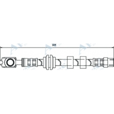 HOS3634 APEC Тормозной шланг