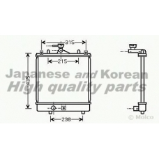 K453-29 ASHUKI Радиатор, охлаждение двигателя