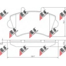 37290 ABS Комплект тормозных колодок, дисковый тормоз