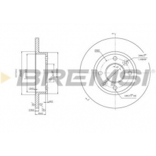 DBA055S BREMSI Тормозной диск
