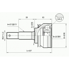 C.506 STATIM Шарнирный комплект, приводной вал