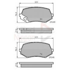 ADB02007 COMLINE Комплект тормозных колодок, дисковый тормоз
