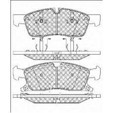 20033 BSF Комплект тормозных колодок, дисковый тормоз
