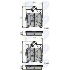 CBP0915 COMLINE Комплект тормозных колодок, дисковый тормоз