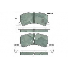 GDB3091 TRW Комплект тормозных колодок, дисковый тормоз