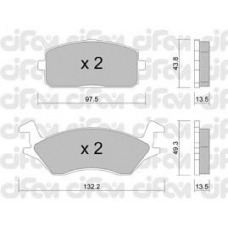 822-234-0 CIFAM Комплект тормозных колодок, дисковый тормоз