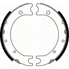 8100 13036 TRISCAN Комплект тормозных колодок, стояночная тормозная с