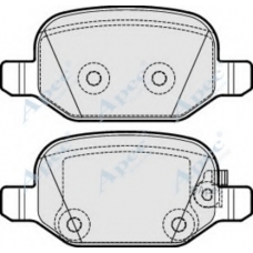 PAD1923 APEC Комплект тормозных колодок, дисковый тормоз