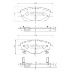 N3602135 NIPPARTS Комплект тормозных колодок, дисковый тормоз
