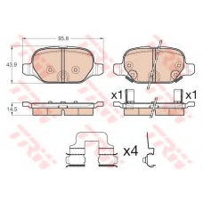 GDB1950 TRW Комплект тормозных колодок, дисковый тормоз