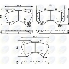 CBP31661 COMLINE Комплект тормозных колодок, дисковый тормоз
