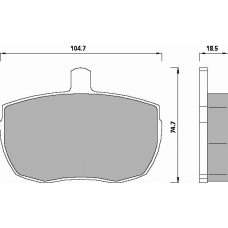 543081 ROULUNDS Disc-brake pad, front