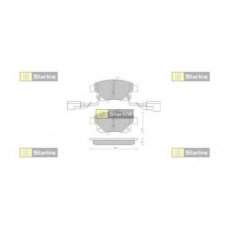 BD S402 STARLINE Комплект тормозных колодок, дисковый тормоз