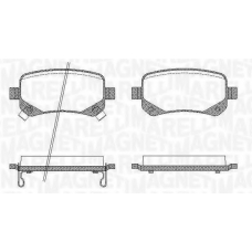 363916060210 MAGNETI MARELLI Комплект тормозных колодок, дисковый тормоз