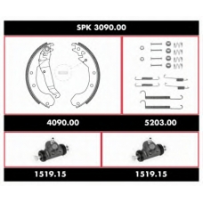 SPK 3090.00 REMSA Комплект тормозов, барабанный тормозной механизм