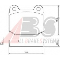 37326S ABS Комплект тормозных колодок, дисковый тормоз