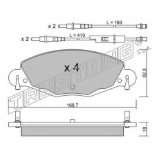 341.0 TRUSTING Комплект тормозных колодок, дисковый тормоз