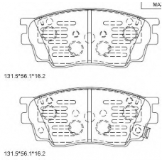 KD3790F ASIMCO Комплект тормозных колодок, дисковый тормоз