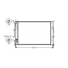 AI2123 AVA Радиатор, охлаждение двигателя