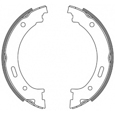 4262.00 REMSA Комплект тормозных колодок, стояночная тормозная с