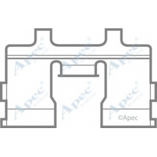 KIT404 APEC Комплектующие, тормозные колодки
