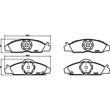8DB 355 010-941 HELLA Комплект тормозных колодок, дисковый тормоз