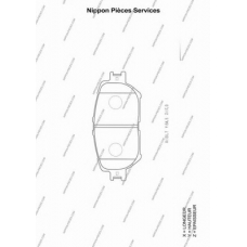 T360A17 NPS Комплект тормозных колодок, дисковый тормоз