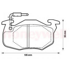 571524B BENDIX Комплект тормозных колодок, дисковый тормоз
