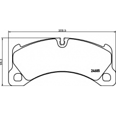 8DB 355 015-131 HELLA Комплект тормозных колодок, дисковый тормоз