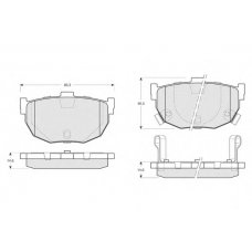 PF1414 PROCODIS FRANCE Комплект тормозных колодок, дисковый тормоз