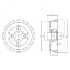 BF496 DELPHI Тормозной барабан