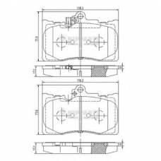 N3602134 NIPPARTS Комплект тормозных колодок, дисковый тормоз