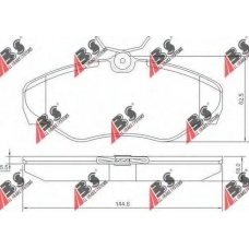 37287 ABS Комплект тормозных колодок, дисковый тормоз
