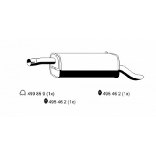 313254 ERNST Глушитель выхлопных газов конечный