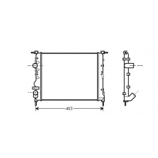 RT2218 AVA Радиатор, охлаждение двигателя