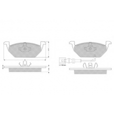 PF1211 PROCODIS FRANCE Комплект тормозных колодок, дисковый тормоз