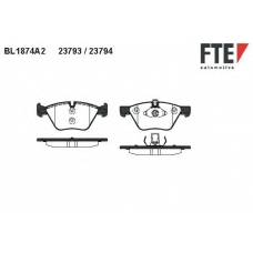 BL1874A2 FTE Комплект тормозных колодок, дисковый тормоз