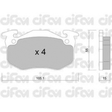 822-036-5 CIFAM Комплект тормозных колодок, дисковый тормоз