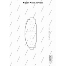 T360A89 NPS Комплект тормозных колодок, дисковый тормоз