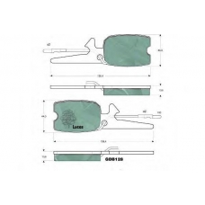 GDB128 TRW Комплект тормозных колодок, дисковый тормоз