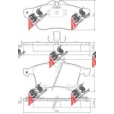 37361 OE ABS Комплект тормозных колодок, дисковый тормоз