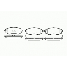 0318 52 KAWE Комплект тормозных колодок, дисковый тормоз