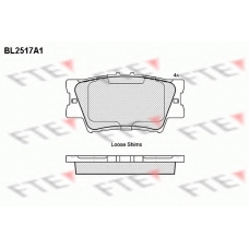BL2517A1 FTE Комплект тормозных колодок, дисковый тормоз