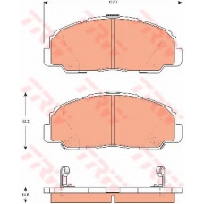 GDB7528 TRW Комплект тормозных колодок, дисковый тормоз