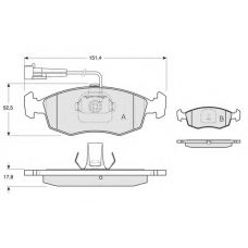 PF1411 PROCODIS FRANCE Комплект тормозных колодок, дисковый тормоз