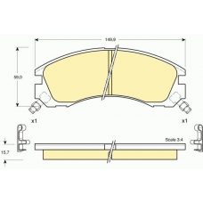 6132009 GIRLING Комплект тормозных колодок, дисковый тормоз