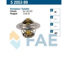 5205389 FAE Термостат, охлаждающая жидкость