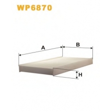 WP6870 WIX Фильтр, воздух во внутренном пространстве