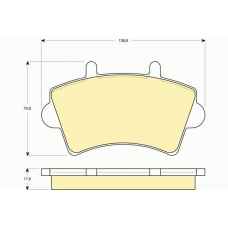 6114424 GIRLING Комплект тормозных колодок, дисковый тормоз