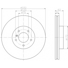 MDC2336 MINTEX Тормозной диск